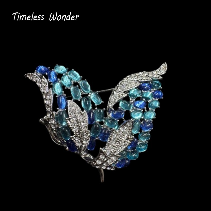 Vintage Brooch Pin - Broches fantaisie en zircon et verre