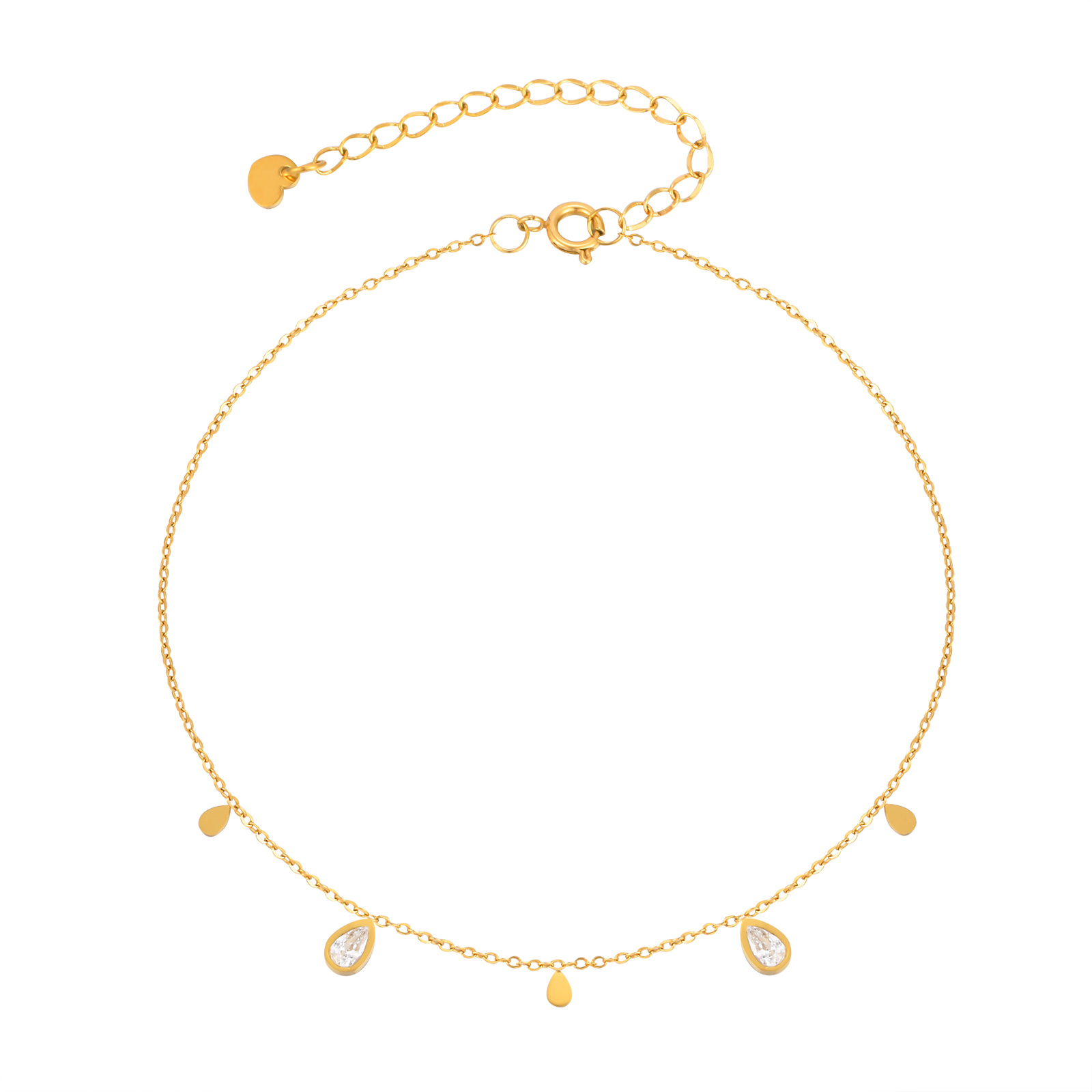 Jc Jewelry & Watches Reviews - Bracelet de cheville délicat en Zircon