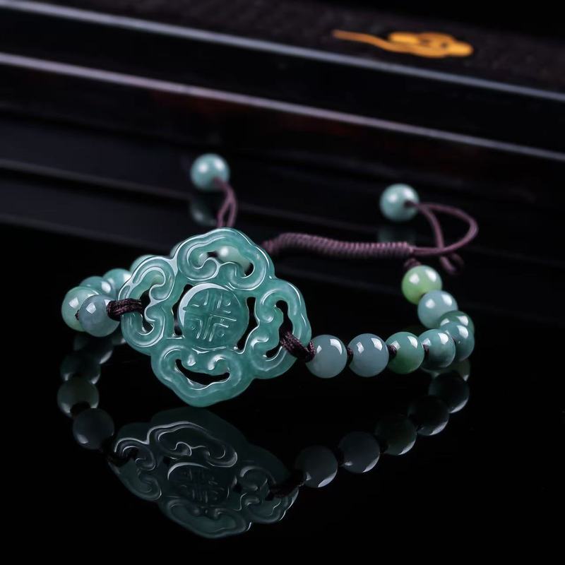 Jewelry & Watches Ltd - Bracelet en jadéite naturelle de qualité