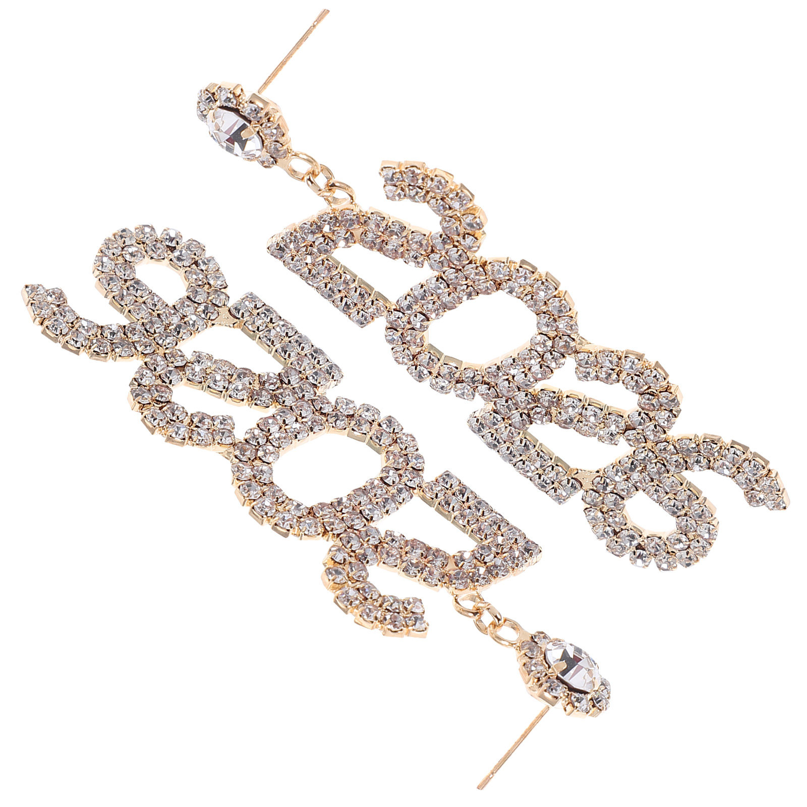 Eve Jewelry & Watches Distribuidor Oficial Rolex - Boucles d'oreilles pendantes longues avec strass