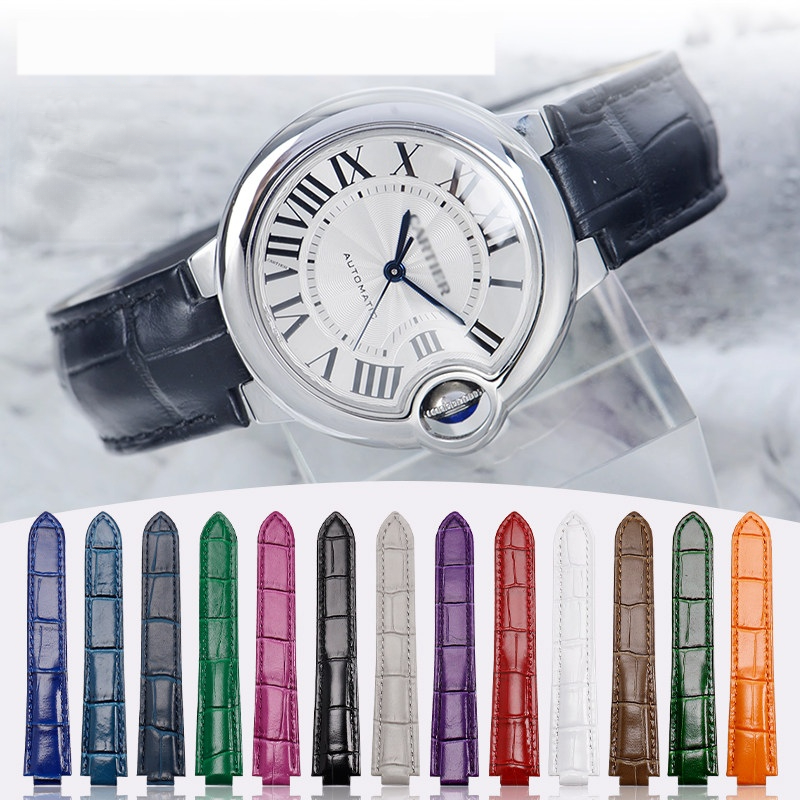 Bracelet de montre en cuir de  - Cartier Watch Ballon Bleu avis et prix
