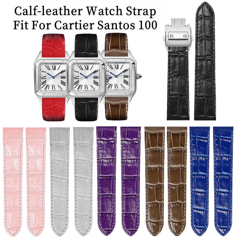 Bracelet de montre en cuir de  - Cartier Watch Ballon Bleu avis et prix