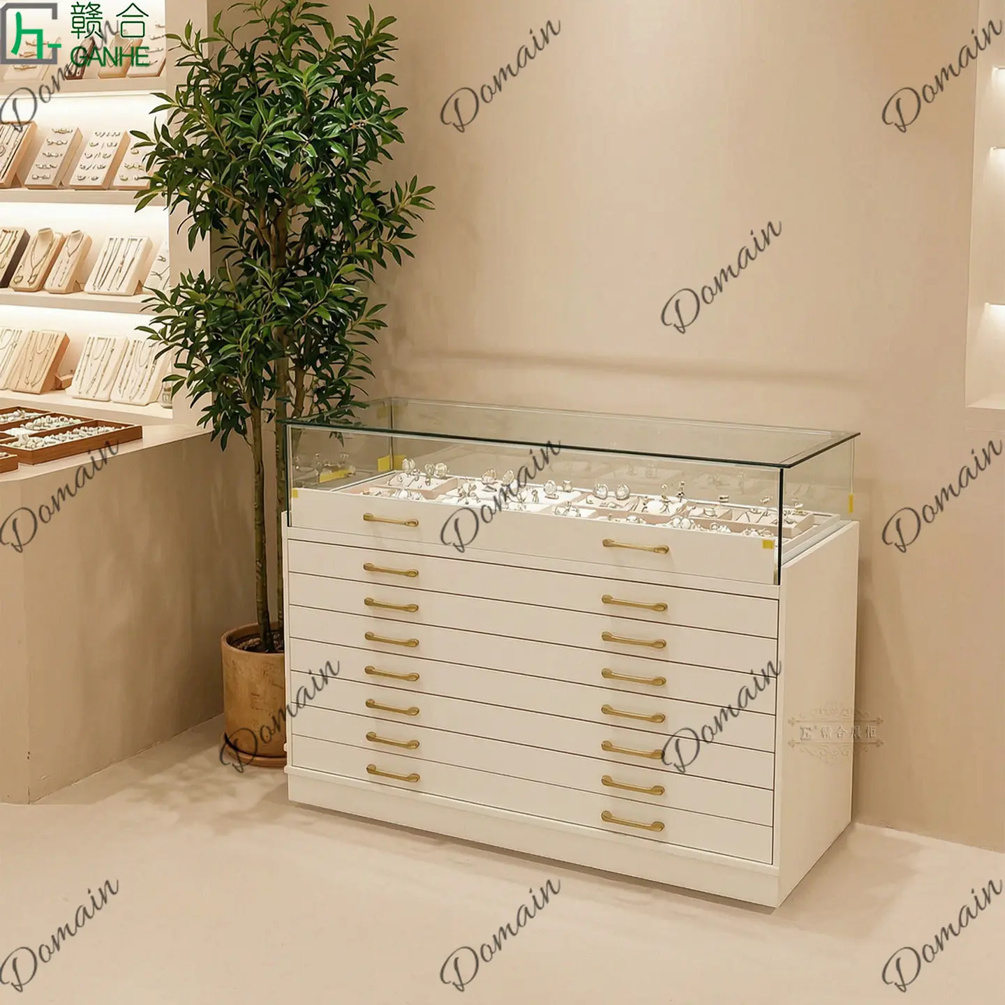 81 N Vitrine en verre de luxe, - Jewelry With Watches avis et prix